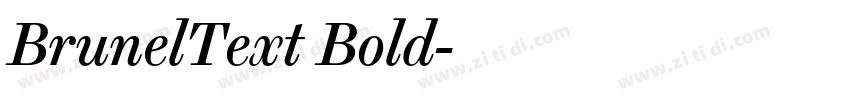 BrunelText Bold字体转换